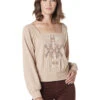 Wrangler Ladies Long Sleeve Tan Square Neck Top -Wrangler Store P2737815 4 24505.1692039067