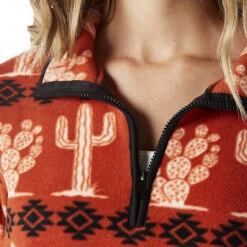 Wrangler Ladies Orange Fleece Pullover 6 Wrangler Ladies Orange Fleece Pullover -Wrangler Store P2737860 2 27302.1686773458