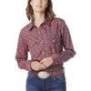 Wrangler Ladies Long Sleeve Western Snap Shirt -Wrangler Store P2737980 4 47072.1692039059