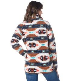 Wrangler Ladies Orange Sherpa Pullover -Wrangler Store P2738080 1 48420.1692033677