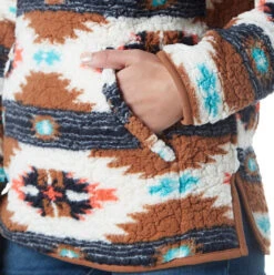 Wrangler Ladies Orange Sherpa Pullover -Wrangler Store P2738080 3 48825.1692033677