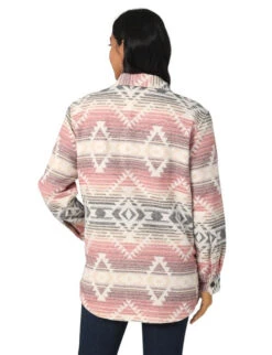 Wrangler Ladies Dusk Rose Southwestern Print Shacket -Wrangler Store P2738230 4 64682.1692032372