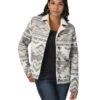 Wrangler Ladies Smoky Grey Sherpa Lined Southwestern Barn Jacket -Wrangler Store P2738255 3 55602.1692039179