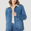 Wrangler Ladies Denim Sherpa Barn Coat 1 Wrangler Ladies Denim Sherpa Barn Coat -Wrangler Store P2738280 3 04238.1697129859