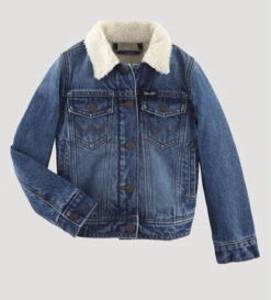Wrangler Girls Denim Sherpa Jacket