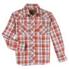 Wrangler Boy's Retro Long Sleeve Sawtooth Snap Pocket Western Shirt In Red -Wrangler Store P2738500 1 69813.1683217116