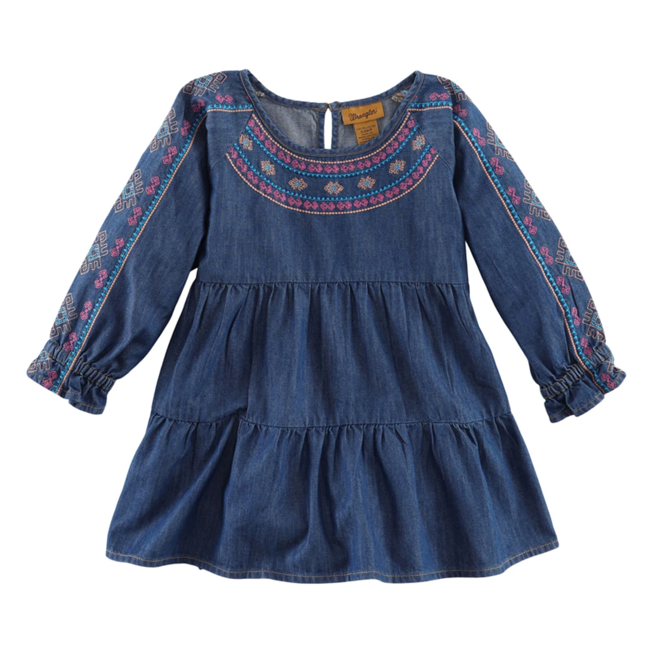 Wrangler Girl's Blue Denim Tunic Top Dress In Blue Denim 3 Wrangler Girl's Blue Denim Tunic Top Dress In Blue Denim