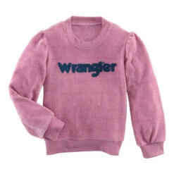 Wrangler Girl's Bubble Long Sleeve Sweater In Purple
