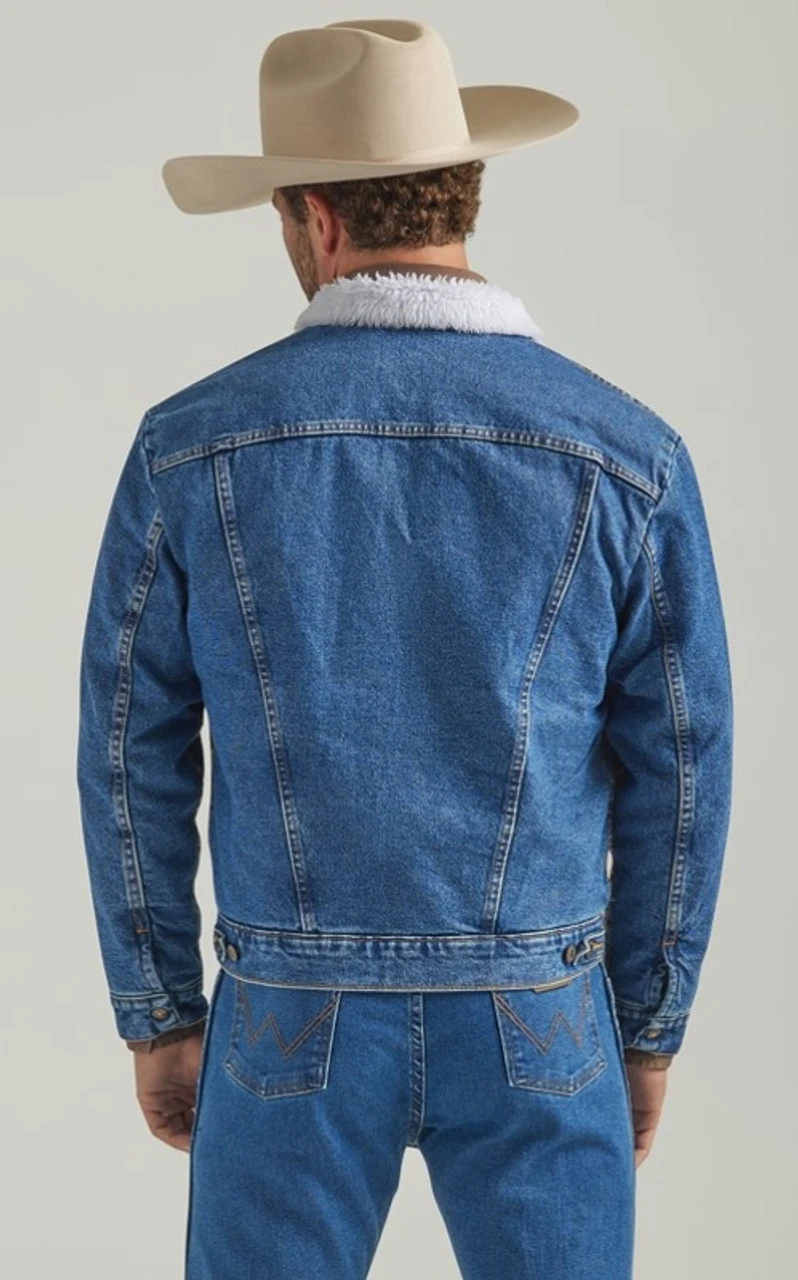 Wrangler Mens Denim Sherpa Lined Stonewash Jacket 5 Wrangler Mens Denim Sherpa Lined Stonewash Jacket - Image 3