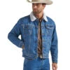 Wrangler Mens Denim Sherpa Lined Stonewash Jacket -Wrangler Store P2781205 4 27942.1697129856