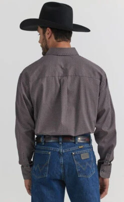 Wrangler Mens Brick Red Button Long Sleeve Shirt 7 Wrangler Mens Brick Red Button Long Sleeve Shirt -Wrangler Store P2781545 1 38429.1692302496