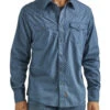 Wrangler Mens Retro Premium Blue Long Sleeve Shirt 2 Wrangler Mens Retro Premium Blue Long Sleeve Shirt -Wrangler Store P2782400 4 13148.1697129858