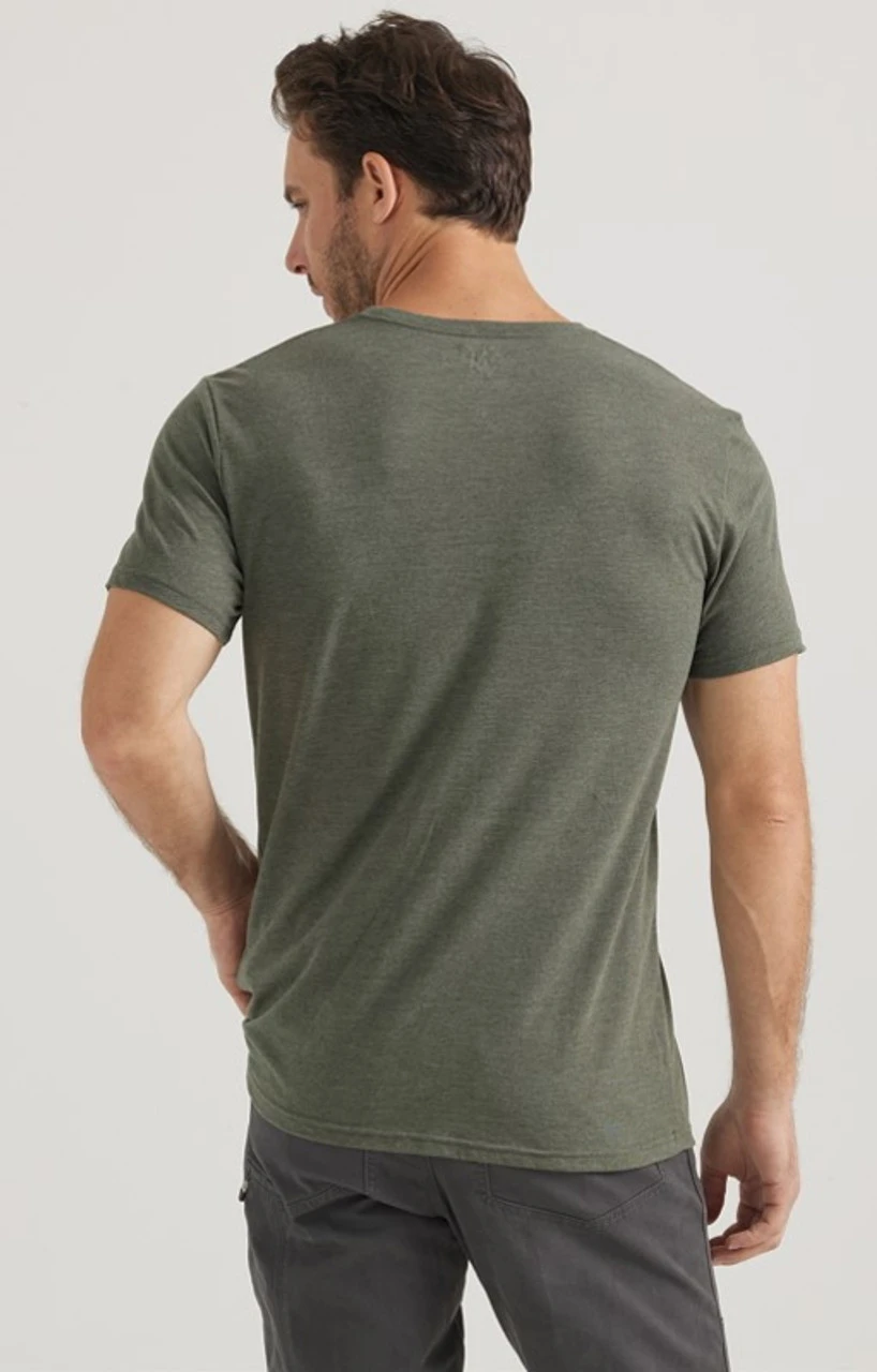 Wrangler Mens Deep Depths Heather Short Sleeve Lifestyle Tee 5 Wrangler Mens Deep Depths Heather Short Sleeve Lifestyle Tee - Image 3