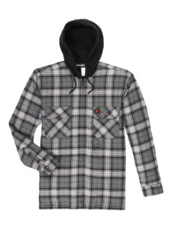 Wrangler Men's Riggs Workwear Lightweight Hooded Flannel Jacket 7 Wrangler Men's Riggs Workwear Lightweight Hooded Flannel Jacket -Wrangler Store P2784095 GRAY 1 71396.1682001727
