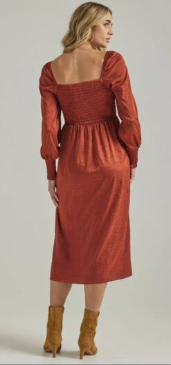 Wrangler Ladies Americana Mahogany Square Neck Dress