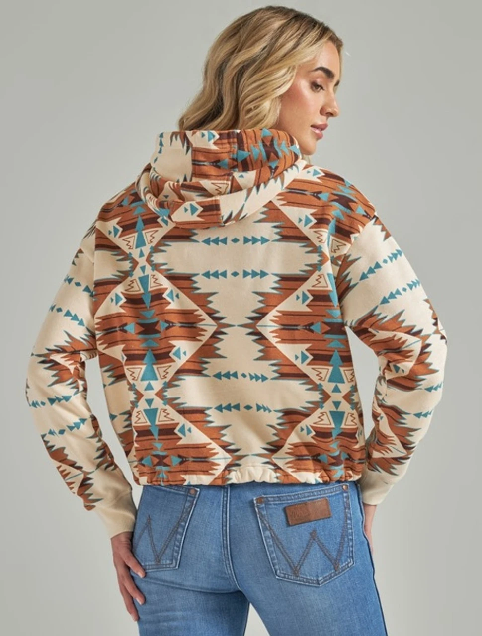 Wrangler Ladies Americana White Hoodie 5 Wrangler Ladies Americana White Hoodie - Image 3