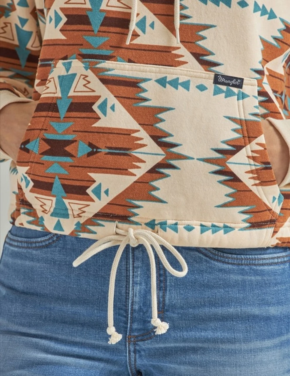 Wrangler Ladies Americana White Hoodie 7 Wrangler Ladies Americana White Hoodie - Image 5