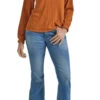 Wrangler Ladies Tan Americana V-Neck Shirt -Wrangler Store P2785605 5 43227.1697129852