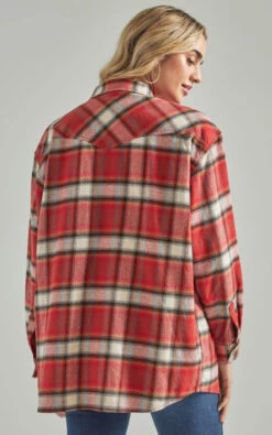 Wrangler Ladies Burnt Henna Western Boyfriend Long Sleeve Shirt 9 Wrangler Ladies Burnt Henna Western Boyfriend Long Sleeve Shirt -Wrangler Store P2785630 1 44966.1692302584