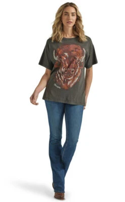 Wrangler Ladies Retro Black Graphic Tee