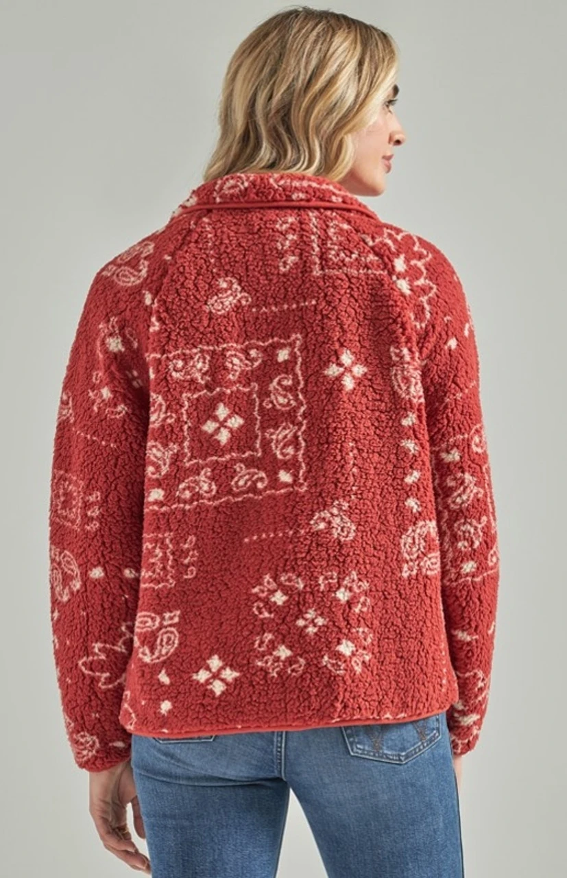 Wrangler Ladies Burnt Henna Sherpa Jacket 5 Wrangler Ladies Burnt Henna Sherpa Jacket - Image 3