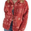 Wrangler Ladies Burnt Henna Sherpa Jacket