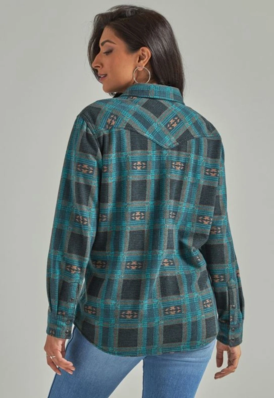 Wrangler Ladies Ponderosa Pine Long Sleeve Shirt 5 Wrangler Ladies Ponderosa Pine Long Sleeve Shirt - Image 3
