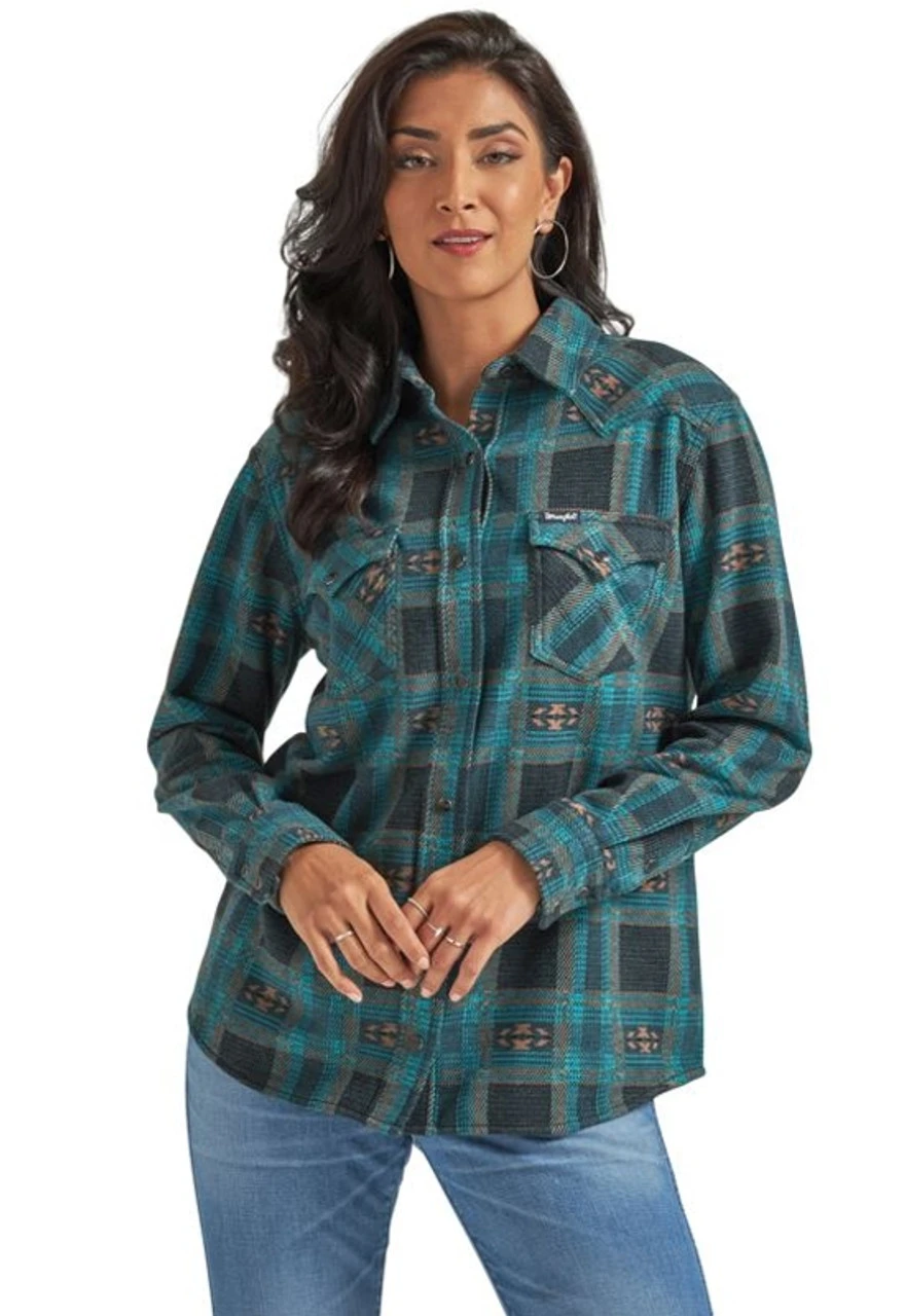Wrangler Ladies Ponderosa Pine Long Sleeve Shirt 3 Wrangler Ladies Ponderosa Pine Long Sleeve Shirt