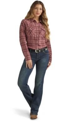 Wrangler Ladies Ash Rose Long Sleeve Flannel Shirt 9 Wrangler Ladies Ash Rose Long Sleeve Flannel Shirt -Wrangler Store P2785770 4 25467.1691172438