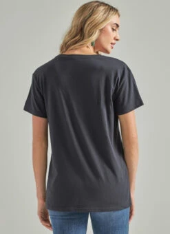 Wrangler Ladies Jet Black Short Sleeve Shirt -Wrangler Store P2785795 1 79347.1692299370