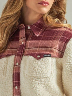 Wrangler Ladies Antique White Western Boyfriend Long Sleeve Shirt -Wrangler Store P2785845 2 61202.1692390946