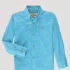 Wrangler Boys Teal Classic Long Sleeve Shirt -Wrangler Store P2786365 1 51244.1692039172