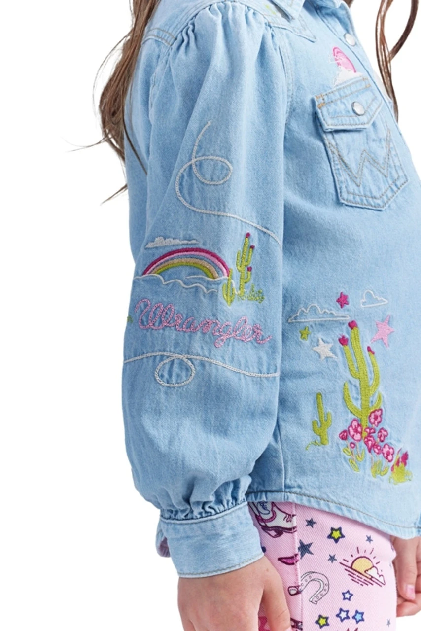 Wrangler X Barbie Girls Balloon Sleeve Blouse 4 Wrangler X Barbie Girls Balloon Sleeve Blouse - Image 2
