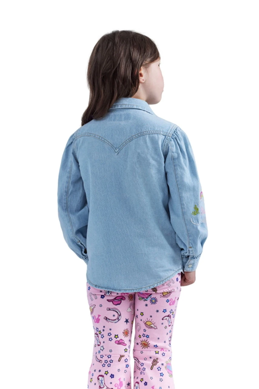 Wrangler X Barbie Girls Balloon Sleeve Blouse 5 Wrangler X Barbie Girls Balloon Sleeve Blouse - Image 3