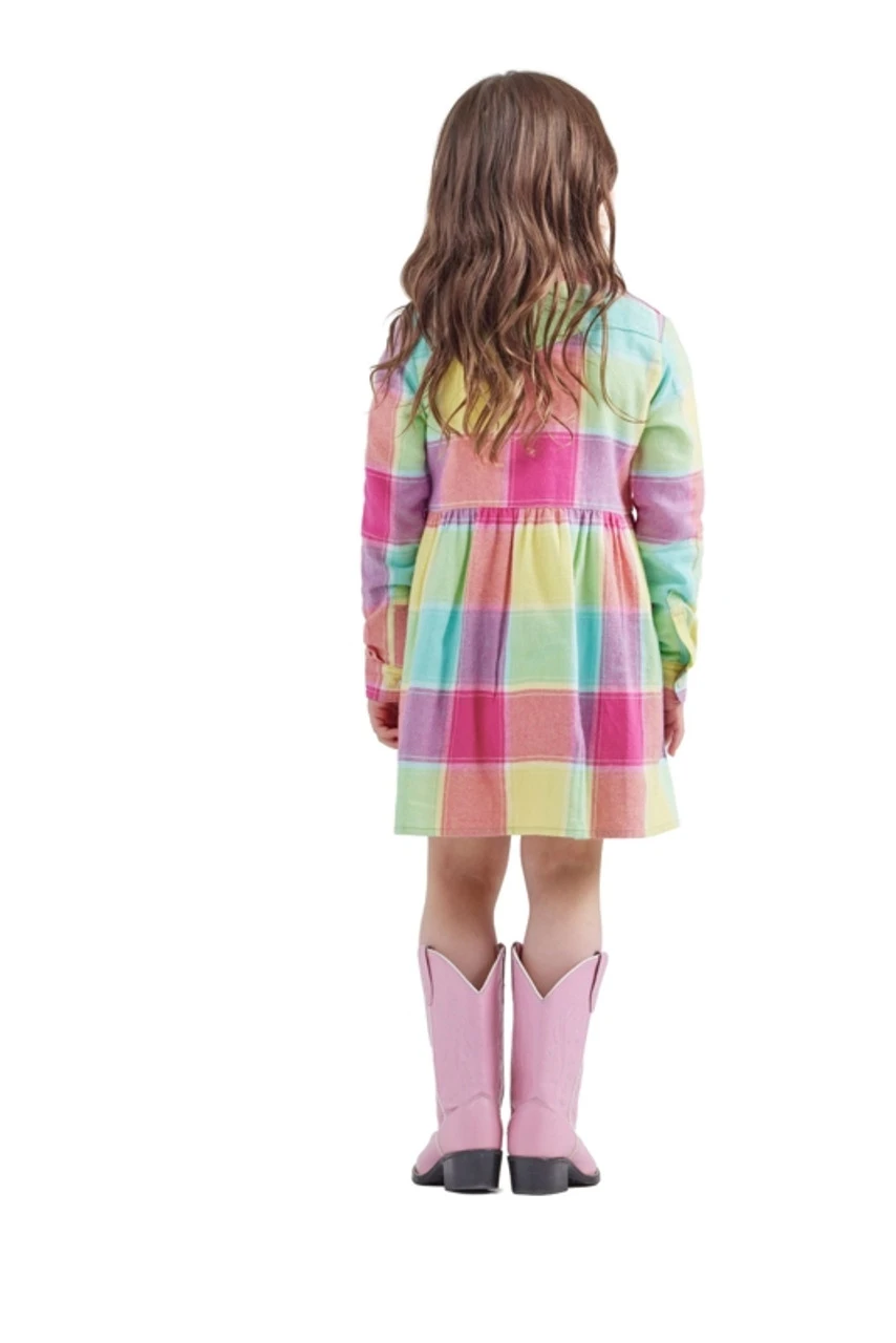 Wrangler X Barbie Girls Flannel Shirt Dress 4 Wrangler X Barbie Girls Flannel Shirt Dress - Image 2