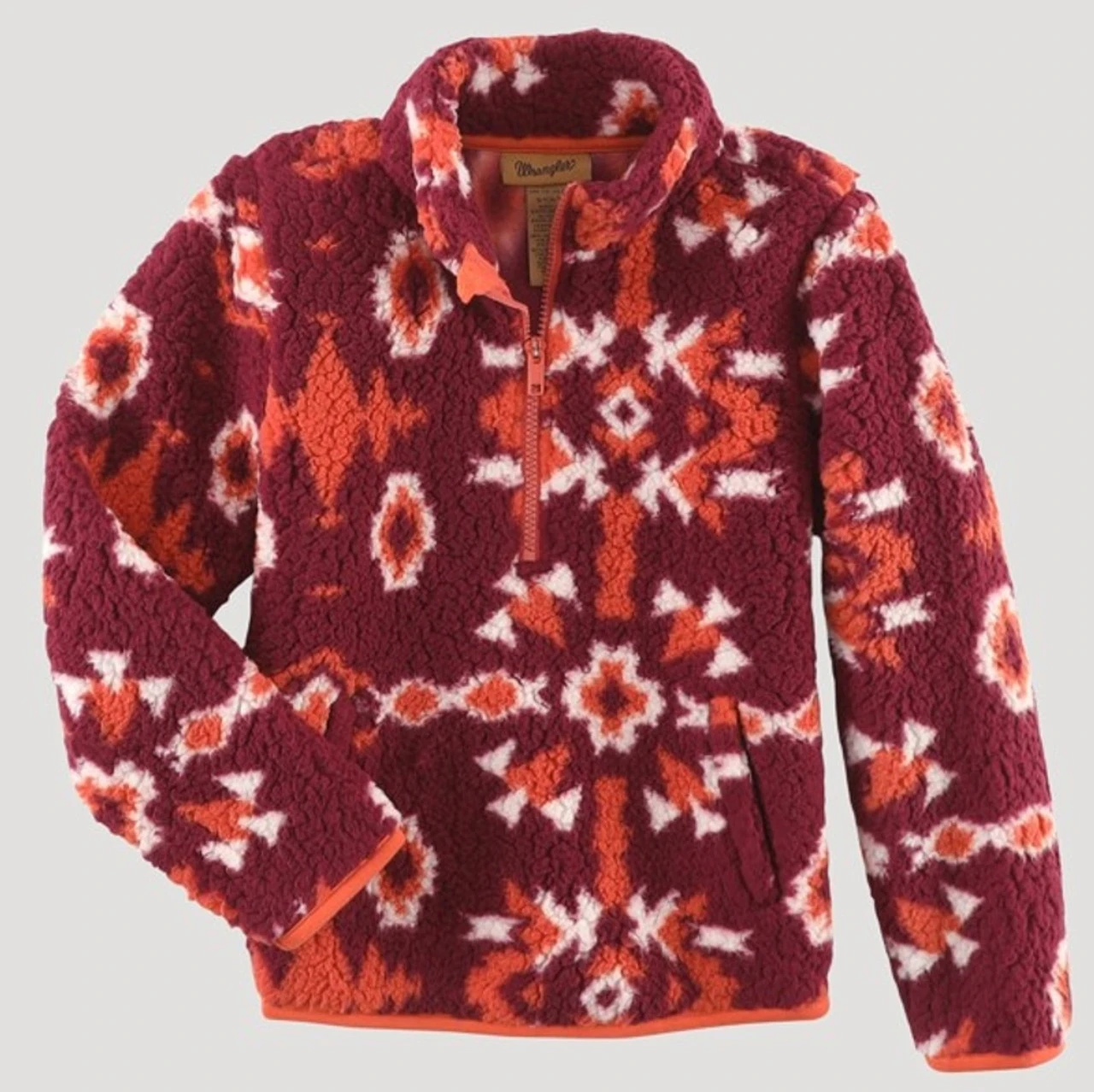 Wrangler Girls Burgundy Sherpa Pullover 3 Wrangler Girls Burgundy Sherpa Pullover
