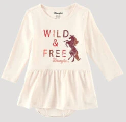 Wrangler Girls Pink Infant Bodysuit With Skirt