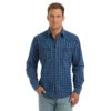 Wrangler Men's Retro Premium Check Plaid Shirt -Wrangler Store a2a6e786ab00c6d96764d03133396508