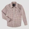 WRANGLER BOYS WESTERN SNAP SHIRT - WARM BROWN -Wrangler Store a795919084ad7dc4b2d410c2969d3737