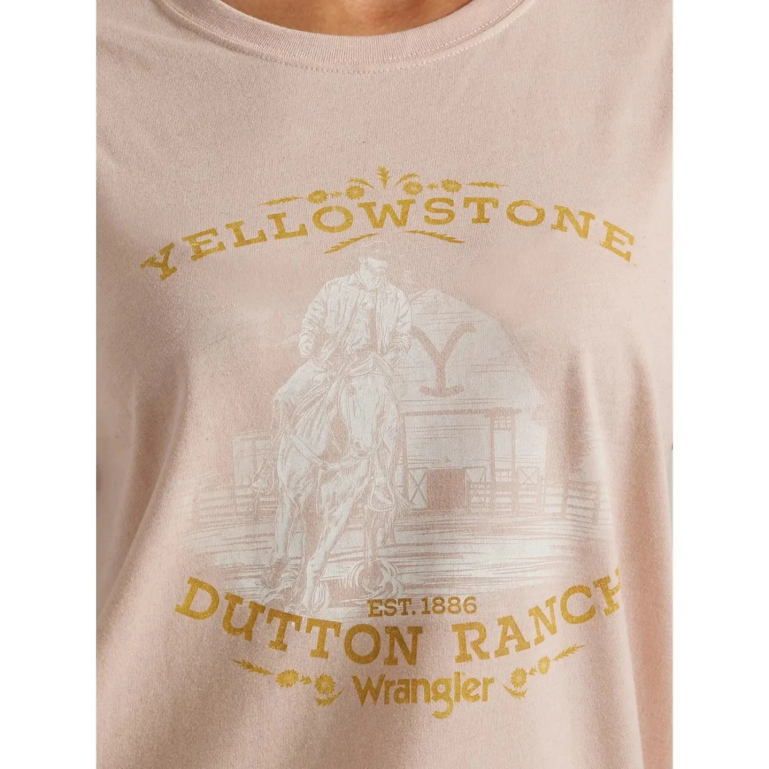 WRANGLER WOMENS YELLOWSTONE BUNKHOUSE BOYFRIEND TEE SHIRT 4 WRANGLER WOMENS YELLOWSTONE BUNKHOUSE BOYFRIEND TEE SHIRT - Image 2