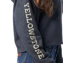 Wrangler X Yellowstone Women's Ranch Hand Cropped Hoodie -Wrangler Store img12621 wrangler x yellowstone women s ranch hand cropped hoodie