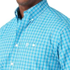 Wrangler Men's George Strait Plaid Button-Down Shirt -Wrangler Store img12873 wrangler men s george strait plaid button down shirt