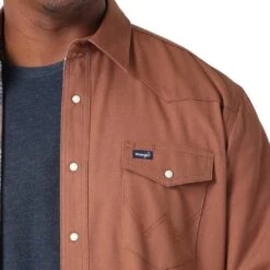 Wrangler Men's Flannel Lined Solid Snap Work Shirt 9 Wrangler Men's Flannel Lined Solid Snap Work Shirt -Wrangler Store img15671 wrangler men s flannel lined solid snap work shirt