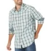 Wrangler Men's Retro Curved Yoke Plaid Snap Shirt -Wrangler Store img16892 wrangler men s retro curved yoke plaid snap shirt