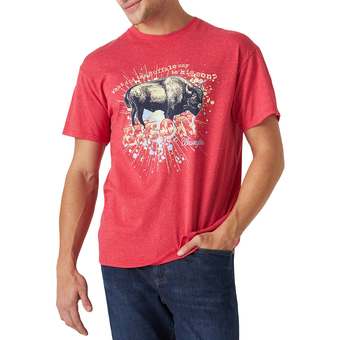 Wrangler Men's Buffalo Graphic T-shirt 3 Wrangler Men's Buffalo Graphic T-shirt