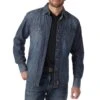 Wrangler Men's Retro Dark Wash Snap Denim Shirt