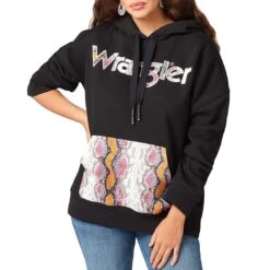 Wrangler Women's Retro Snake Print Hoodie