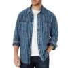 Wrangler Men's Retro Denim Stripe Snap Shirt 1 Wrangler Men's Retro Denim Stripe Snap Shirt -Wrangler Store img23706 wrangler men s retro denim stripe snap shirt