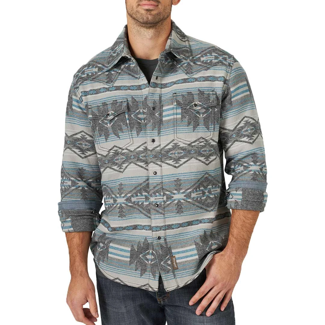 Wrangler Men's Retro Premium Jacquard Snap Shirt 3 Wrangler Men's Retro Premium Jacquard Snap Shirt