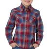 Wrangler Boys' Retro Sawtooth Plaid Snap Shirt -Wrangler Store img26604 wrangler boys retro sawtooth plaid snap shirt